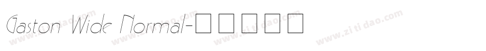 Gaston Wide Normal字体转换